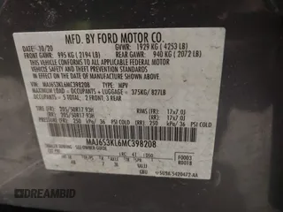 2021 Ford EcoSport Titanium z VIN MAJ6S3KL6MC398208, wystawiony jako IAAI lot #41770252 z przebiegiem 78 569 mil mil oraz . Historia ofert i sprzedaży dostępna na DreamBid. Obrazek 9.