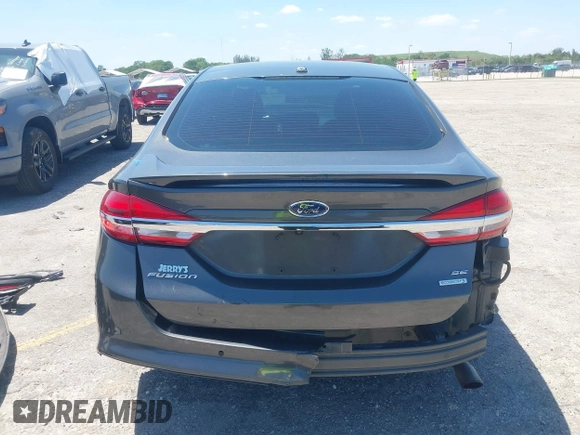 2018 Ford Fusion SE with VIN 3FA6P0HD6JR255644, listed as a IAAI auction lot 42021447 with 122,022 mi miles. Bid and sale history available at carsss.com. Image 17.