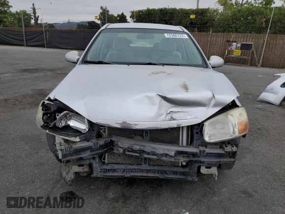 2008 Kia Spectra EX with VIN KNAFE122885584403, listed as a Copart auction lot 72360724 with 223,250 mi miles and Salvage Title. Bid and sale history available at carsss.com. Image 5.