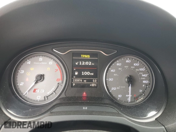 2015 Audi S3 2.0T Premium Plus with VIN WAUBFGFFXF1130153, listed as a Copart auction lot 72427524 with 135,974 mi miles and Salvage Title. Bid and sale history available at carsss.com. Image 9.