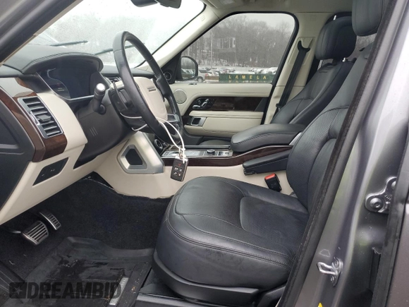 2021 Land Rover Range Rover with VIN SALGS5SE2MA423301, listed as a Copart auction lot 89069685 with 45,749 mi miles and Salvage title. Bid and sale history available at DreamBid. Image 7.
