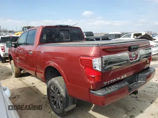2016 Nissan Titan Platinum Reserve with VIN 1N6BA1F40GN515712, listed as a Copart auction lot 56931745 with 71,096 mi miles and Non repairable. Bid and sale history available at DreamBid. Image 2.