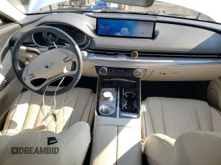 2023 Genesis G80 2.5T with VIN KMTGB4SC4PU144730, listed as a Copart auction lot 73025174 with 35,382 mi miles and Salvage Title. Bid and sale history available at carsss.com. Image 8.