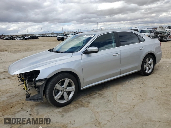 2013 Volkswagen Passat SE w/Sunroof & Nav with VIN 1VWBP7A37DC139517, listed as a Copart auction lot 48500645 with 86,871 mi miles and Salvage Title. Bid and sale history available at carsss.com. Image 1.