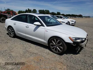 2014 Audi A6 Premium Plus with VIN WAUFGAFC3EN116300, listed as a Copart auction lot 56911945 with 142,399 mi miles and Salvage title. Bid and sale history available at DreamBid. Image 4.