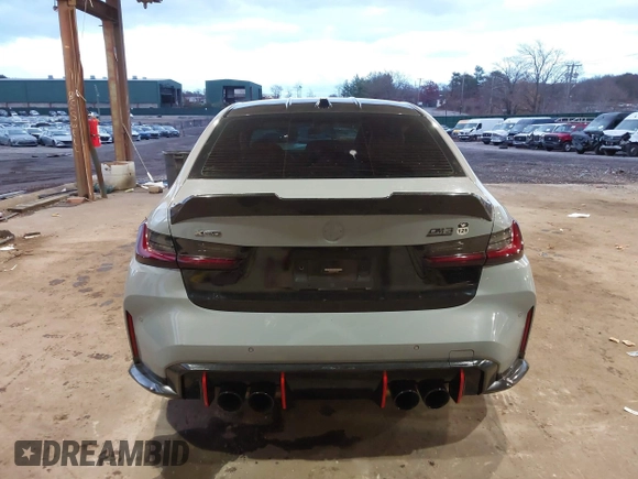 2023 BMW M3 Competition xDrive with VIN WBS43AY03PFP13218, listed as a IAAI auction lot 40936588 with 26,610 mi miles and . Bid and sale history available at DreamBid. Image 16.