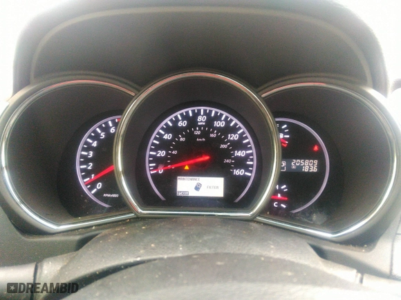 2012 Nissan Murano S with VIN JN8AZ1MU0CW111814, listed as a IAAI auction lot 41136966 with 205,809 mi miles. Bid and sale history available at carsss.com. Image 7.