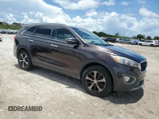 2017 Kia Sorento EX with VIN 5XYPH4A54HG302082, listed as a Copart auction lot 62480615 with 346,333 mi miles and Salvage title. Bid and sale history available at DreamBid. Image 4.