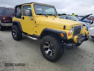 2002 Jeep Wrangler Sport with VIN 1J4FA49S12P746058, listed as a Copart auction lot 75060604 with Not Provided miles and Non Repairable. Bid and sale history available at carsss.com. Image 4.