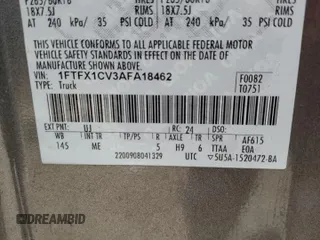 2010 Ford F-150 XL z VIN 1FTFX1CV3AFA18462, wystawiony jako Copart lot #61756415 z przebiegiem 248 854 mil mil oraz Szkoda całkowita • Salvage title. Historia ofert i sprzedaży dostępna na DreamBid. Obrazek 13.