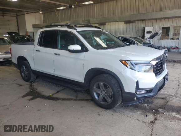 2022 Honda Ridgeline RTL-E with VIN 5FPYK3F78NB006440, listed as a Copart auction lot 63278805 with 51,804 mi miles and Salvage title. Bid and sale history available at DreamBid. Image 4.