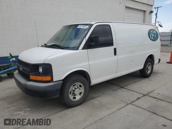 2012 Chevrolet Express Cargo z VIN 1GCWGFCAXC1177408, wystawiony jako Copart lot #64615955 z przebiegiem Nie podano mil oraz Czysty tytuł • Clean title. Historia ofert i sprzedaży dostępna na DreamBid. Obrazek 1.