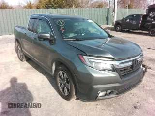 2019 Honda Ridgeline RTL-T with VIN 5FPYK3F64KB013498, listed as a Copart auction lot 44334195 with 104,197 mi miles and Salvage title. Bid and sale history available at DreamBid. Image 4.