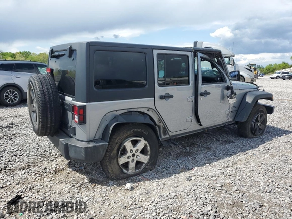 2014 Jeep Wrangler Unlimited Sport with VIN 1C4BJWDG8EL319653, listed as a Copart auction lot 52893575 with 83,762 mi miles and Clean Title. Bid and sale history available at carsss.com. Image 3.