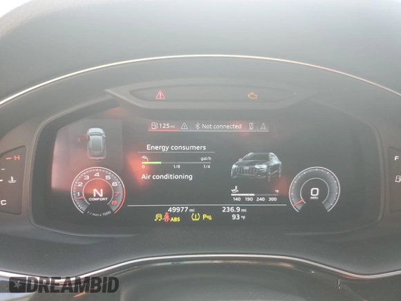 2019 Audi Q8 Premium with VIN WA1AVAF17KD015015, listed as a Copart auction lot 59841555 with 49,977 mi miles and Non repairable. Bid and sale history available at DreamBid. Image 9.