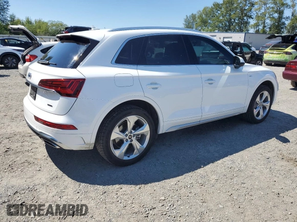 2022 Audi Q5 S line Premium Plus with VIN WA1EAAFY2N2124721, listed as a Copart auction lot 66202045 with 45,059 mi miles and Salvage title. Bid and sale history available at DreamBid. Image 3.