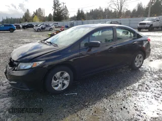2015 Honda Civic Sedan LX with VIN 19XFB2F53FE277437, listed as a Copart auction lot 51210605 with 98,548 mi miles and Salvage Title. Bid and sale history available at carsss.com. Image 1.