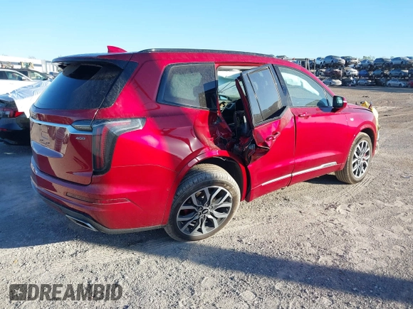 2022 Cadillac XT6 Sport with VIN 1GYKPHRS7NZ152832, listed as a IAAI auction lot 41591284 with 53,787 mi miles. Bid and sale history available at carsss.com. Image 4.