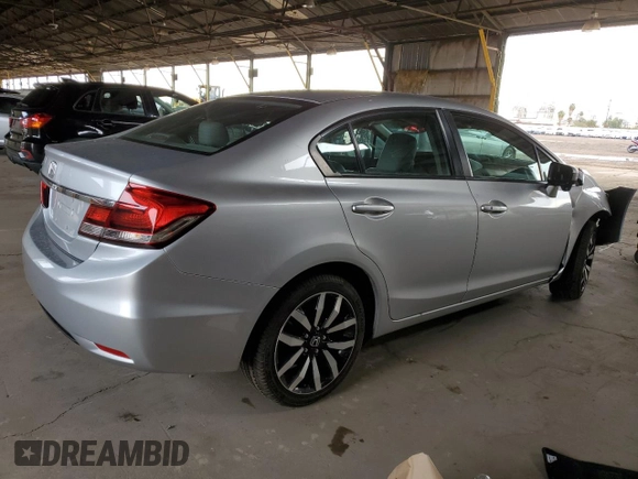 2014 Honda Civic Sedan EX-L with VIN 19XFB2F96EE256955, listed as a Copart auction lot 49251715 with 27,836 mi miles and Salvage Title. Bid and sale history available at carsss.com. Image 3.