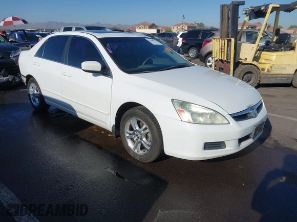 2006 Honda Accord EX-L z VIN 1HGCM56876A170694, wystawiony jako IAAI lot #42299743 z przebiegiem 182 601 mil mil oraz . Historia ofert i sprzedaży dostępna na DreamBid. Obrazek 1.