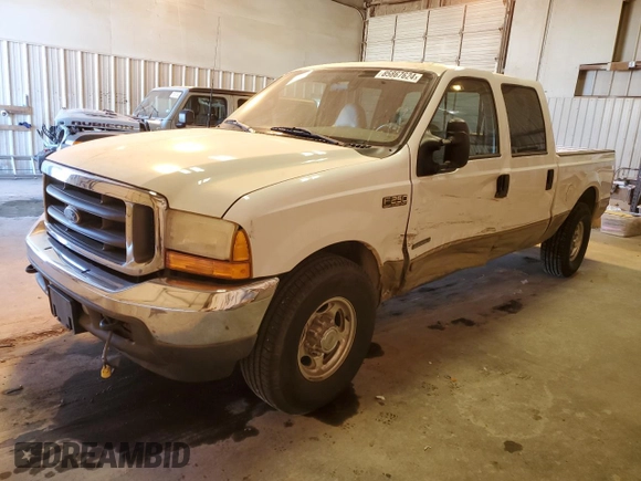2001 Ford Super Duty F-250 XL with VIN 3FTNW20F81MA77024, listed as a Copart auction lot 85867624 with 100,725 mi miles and Salvage Title. Bid and sale history available at carsss.com. Image 1.