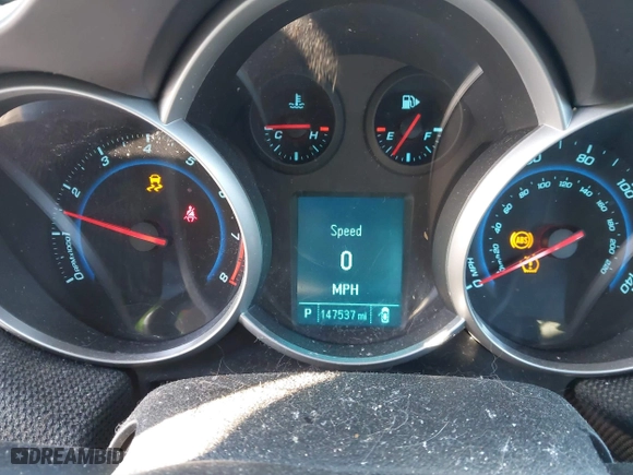 2012 Chevrolet Cruze LT w/1LT with VIN 1G1PF5SC1C7139978, listed as a IAAI auction lot 41272784 with 147,537 mi miles. Bid and sale history available at carsss.com. Image 7.