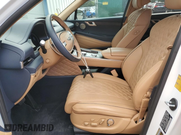 2024 Genesis GV80 with VIN KMUHCESC9RU163909, listed as a Copart auction lot 64429035 with 12,338 mi miles and Salvage title. Bid and sale history available at DreamBid. Image 7.