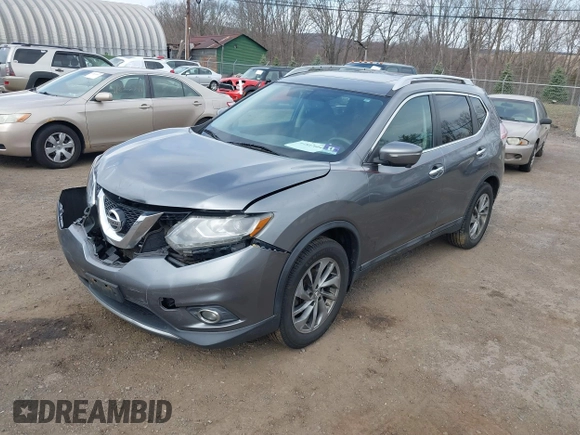 2015 Nissan Rogue SL with VIN 5N1AT2MV9FC858339, listed as a IAAI auction lot 41847604 with 147,894 mi miles. Bid and sale history available at carsss.com. Image 17.