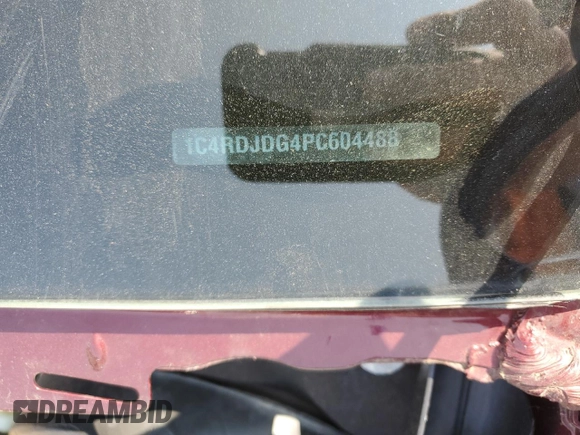 2023 Dodge Durango GT с VIN 1C4RDJDG4PC604488, выставлен на аукционе Copart как лот 59197975 с пробегом Не указан миль и Чистый • Clean title. История ставок и продаж доступна на DreamBid. Изображение 12.