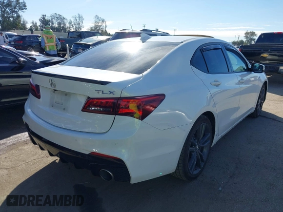 2018 Acura TLX w/A-SPEC Pkg with VIN 19UUB2F67JA003073, listed as a IAAI auction lot 41604080 with 121,078 mi miles. Bid and sale history available at carsss.com. Image 4.