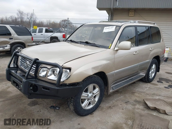 1999 Lexus LX 470 z VIN JT6HT00W8X0045705, wystawiony jako IAAI lot #42005587 z przebiegiem 443 758 mil mil oraz . Historia ofert i sprzedaży dostępna na DreamBid. Obrazek 2.