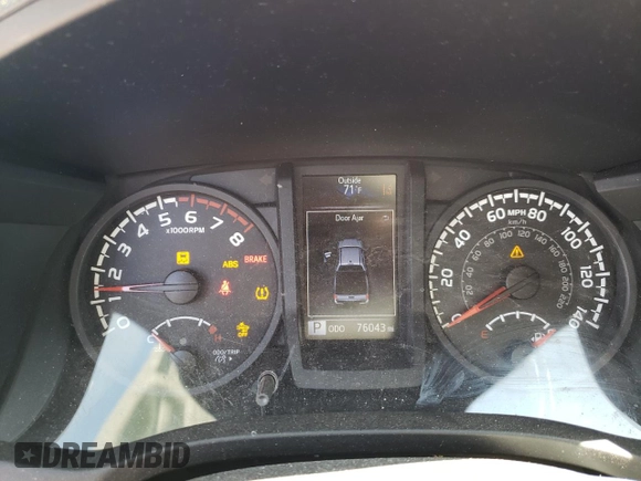2018 Toyota Tacoma SR with VIN 5TFAX5GN6JX123910, listed as a Copart auction lot 55942755 with 76,043 mi miles and Salvage title. Bid and sale history available at DreamBid. Image 9.