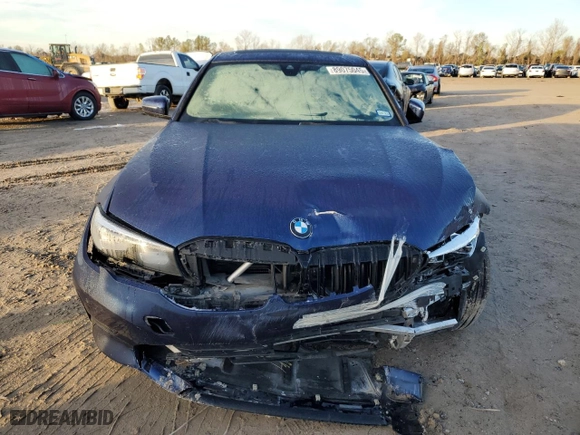 2020 BMW 3 Series 330i xDrive with VIN WBA5R7C07LFH53347, listed as a Copart auction lot 89075045 with 59,030 mi miles and Salvage Title. Bid and sale history available at carsss.com. Image 5.