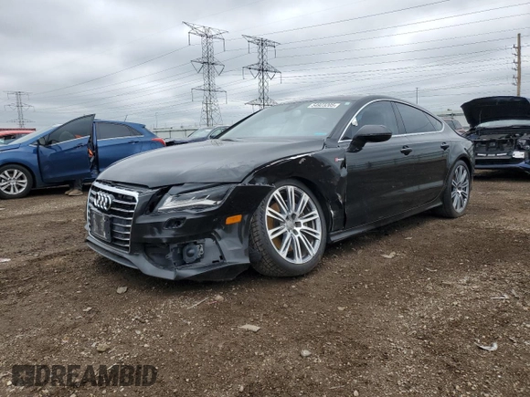 2012 Audi A7 Prestige with VIN WAUSGAFC0CN004453, listed as a Copart auction lot 54923205 with 217,544 mi miles and Salvage title. Bid and sale history available at DreamBid. Image 1.