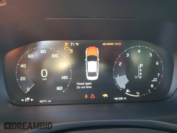 2020 Volvo S60 R-Design with VIN 7JR102FM6LG039277, listed as a Copart auction lot 80363204 with 43,771 mi miles and Salvage Title. Bid and sale history available at carsss.com. Image 9.