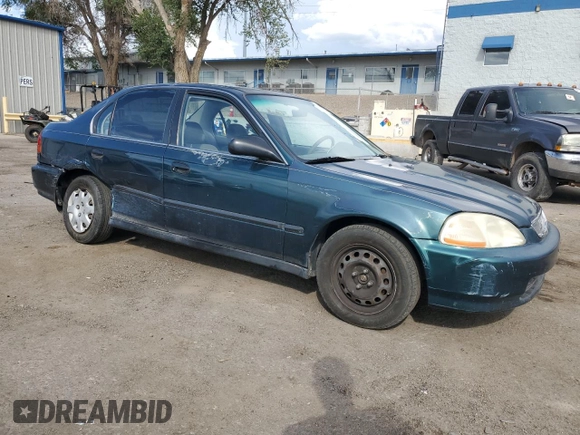 1998 Honda Civic LX with VIN 1HGEJ6673WL011044, listed as a Copart auction lot 69287544 with 172,822 mi miles and Salvage Title. Bid and sale history available at carsss.com. Image 4.