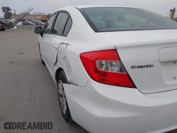 2012 Honda Civic LX with VIN 19XFB2F50CE360111, listed as a IAAI auction lot 42163922 with 109,119 mi miles and . Bid and sale history available at DreamBid. Image 6.