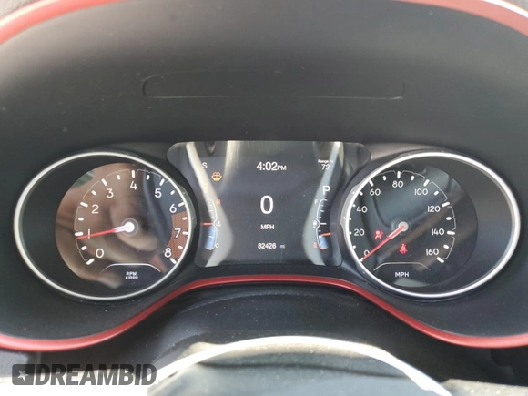 2019 Jeep Compass Trailhawk z VIN 3C4NJDDB2KT667874, wystawiony jako Copart lot #60784475 z przebiegiem 82 426 mil mil oraz Szkoda całkowita • Salvage title. Historia ofert i sprzedaży dostępna na DreamBid. Obrazek 9.
