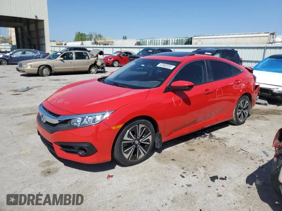 2018 Honda Civic EX-T z VIN JHMFC1F3XJX015332, wystawiony jako Copart lot #53982055 z przebiegiem 107 271 mil mil oraz Szkoda całkowita • Salvage title. Historia ofert i sprzedaży dostępna na DreamBid. Obrazek 1.