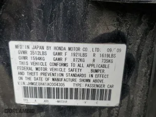 2010 Honda Fit Sport with VIN JHMGE8H41AC004305, listed as a Copart auction lot 57230944 with 160,596 mi miles and Salvage Title. Bid and sale history available at carsss.com. Image 12.