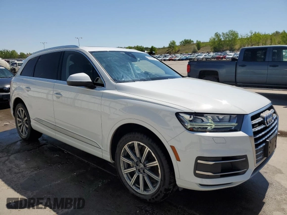 2019 Audi Q7 Premium Plus with VIN WA1LHAF75KD025255, listed as a Copart auction lot 56033515 with 54,985 mi miles and Salvage title. Bid and sale history available at DreamBid. Image 4.