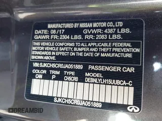 2018 Infiniti QX30 Premium z VIN SJKCH5CR0JA051889, wystawiony jako IAAI lot #42234392 z przebiegiem 104 095 mil mil oraz . Historia ofert i sprzedaży dostępna na DreamBid. Obrazek 9.