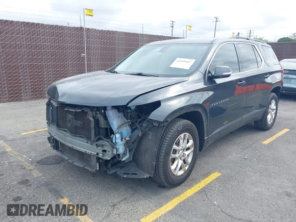 2020 Chevrolet Traverse LT Cloth z VIN 1GNERGKWXLJ119704, wystawiony jako IAAI lot #42195167 z przebiegiem 128 263 mil mil oraz . Historia ofert i sprzedaży dostępna na DreamBid. Obrazek 2.