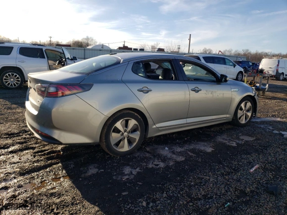 2014 Kia Optima Hybrid EX with VIN KNAGN4AD9E5073884, listed as a Copart auction lot 45431435 with 0 mi miles and Salvage Title. Bid and sale history available at carsss.com. Image 3.