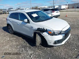 2018 Mitsubishi Outlander Sport ES 2.0 with VIN JA4AR3AU2JZ017709, listed as a IAAI auction lot 40736147 with 77,007 mi miles. Bid and sale history available at carsss.com. Image 1.