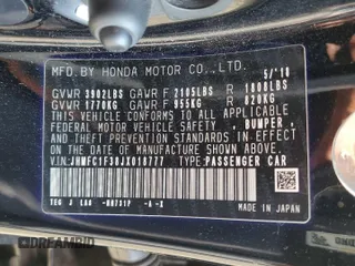 2018 Honda Civic EX-T z VIN JHMFC1F38JX018777, wystawiony jako Copart lot #43087715 z przebiegiem 143 847 mil mil oraz Szkoda całkowita • Salvage title. Historia ofert i sprzedaży dostępna na DreamBid. Obrazek 12.