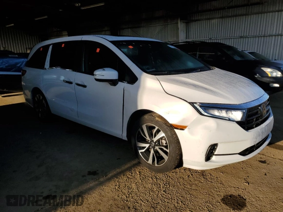 2024 Honda Odyssey EX-L with VIN 5FNRL6H6XRB008230, listed as a Copart auction lot 51418395 with 11,879 mi miles and Salvage Title. Bid and sale history available at DreamBid. Image 4.