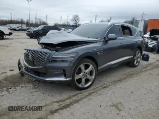 2021 Genesis GV80 with VIN KMUHBDSB8MU053141, listed as a Copart auction lot 43893403 with Not Provided miles and Salvage Title. Bid and sale history available at carsss.com. Image 1.