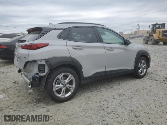 2023 Hyundai Kona SEL with VIN KM8K3CAB1PU044766, listed as a Copart auction lot 53684405 with 10,958 mi miles and Salvage Title. Bid and sale history available at carsss.com. Image 3.