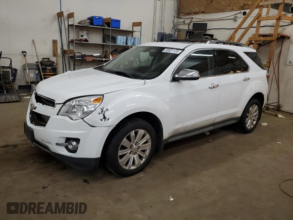 2011 Chevrolet Equinox LTZ with VIN 2CNFLGEC8B6460199, listed as a Copart auction lot 50601125 with 222,076 mi miles and Salvage Title. Bid and sale history available at carsss.com. Image 1.